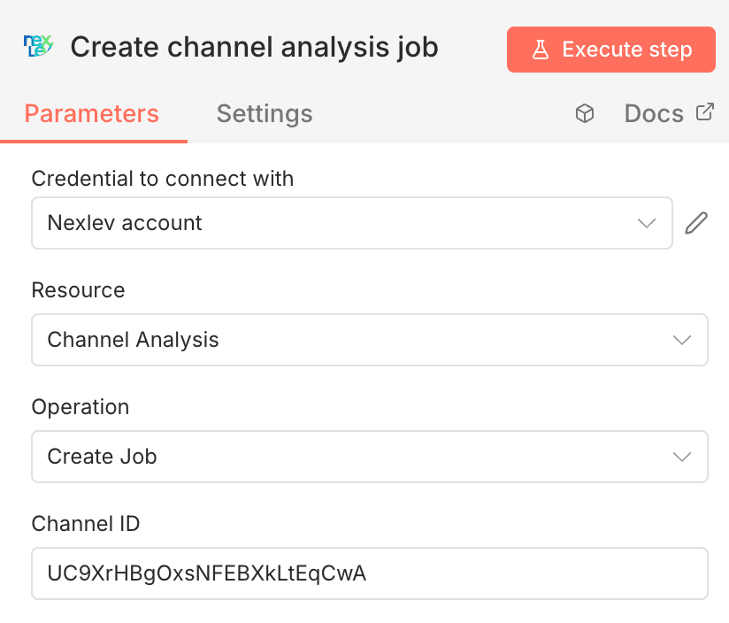 Create channel analysis job