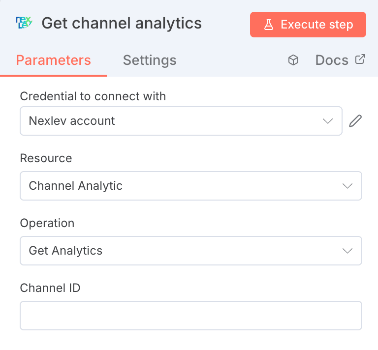Configure channel analytics operation