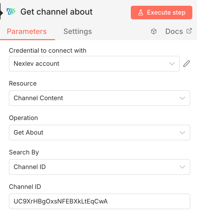 Configure channel content operation