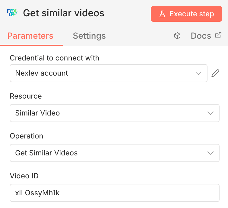 Configure get similar videos operation