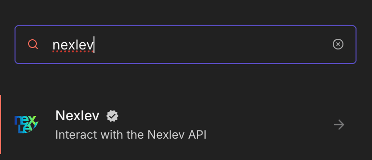 Installing the NexLev node in n8n